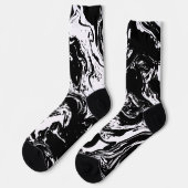 Chaussette Style noir et Marbre blanc (Gauche)