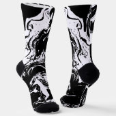 Chaussette Style noir et Marbre blanc (Angulaire)