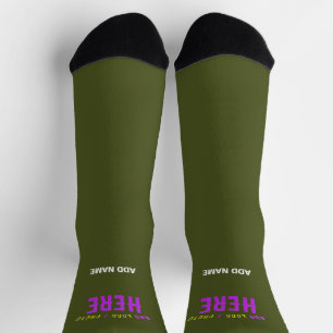 CHAUSSETTE STYLISH MODERNE ARMÉE VERT VÉRIFIÉ MARQUE