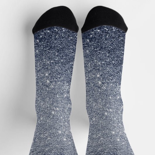 Chaussette Stylish Silver Gray Glitter Design (Haut)