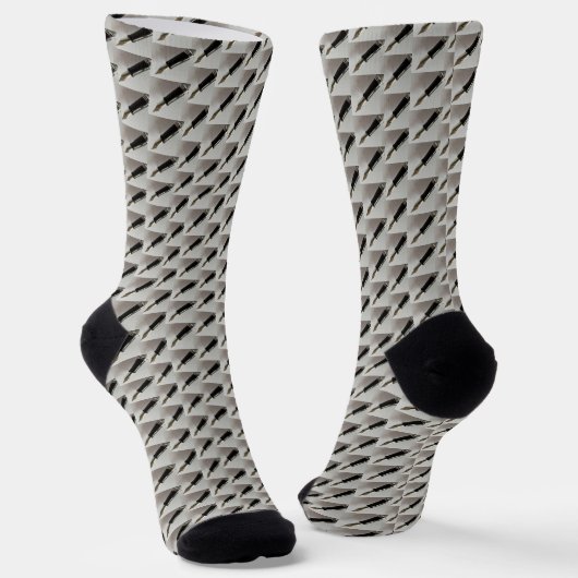 Chaussette Stylo Plume Motif (Angulaire)