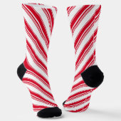 Chaussette Sucre de canne de Noël, Rouge, Blanc (Angulaire)
