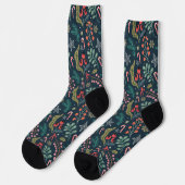 Chaussette Sucre de canne festif et Holly Motif (Gauche)