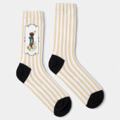 Chaussette Summer Beach Chocolat Lab Chien Labrador Retriever (Droite)