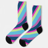 Chaussette Summer fun Blue rose lime Lignes colorées (Gauche)