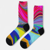Chaussette Summerrainbow, Rainbowart 3D Abstrait (Gauche)
