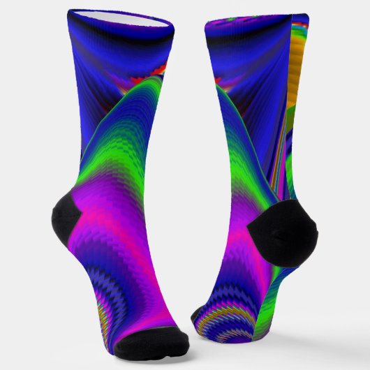 Chaussette Summerrainbow, Rainbowart 3D Abstrait (Angulaire)
