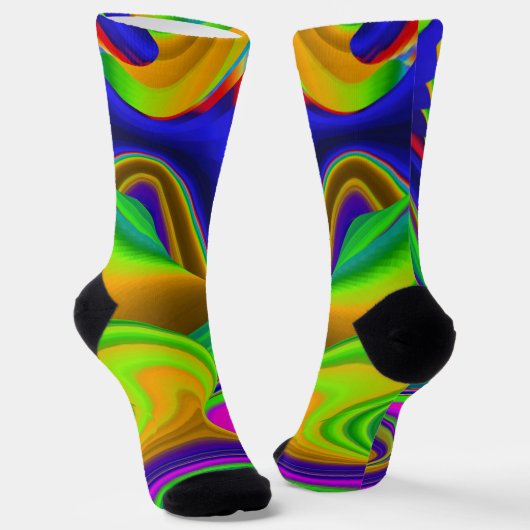 Chaussette Summerrainbow, Rainbowart 3D Abstrait (Angulaire)