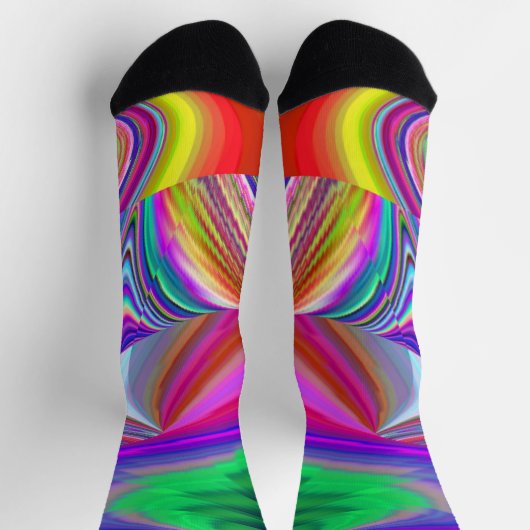 Chaussette Summerrainbow, Rainbowart 3D Abstrait (Haut)