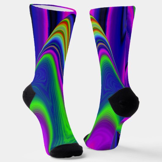 Chaussette Summerrainbow, Rainbowart 3D Abstrait (Angulaire)