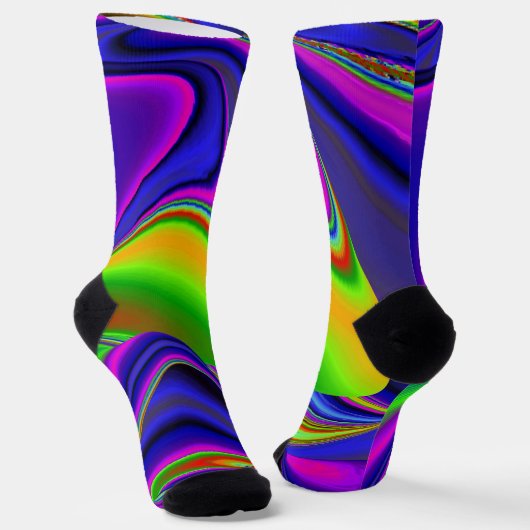Chaussette Summerrainbow, Rainbowart 3D Abstrait (Angulaire)