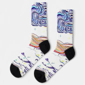 Chaussette SUN SURF Nuages Terre Semi-abstraite (Gauche)