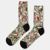 Chaussette Super Trippy Boho Retro Festif de Noël Camo S (Gauche)