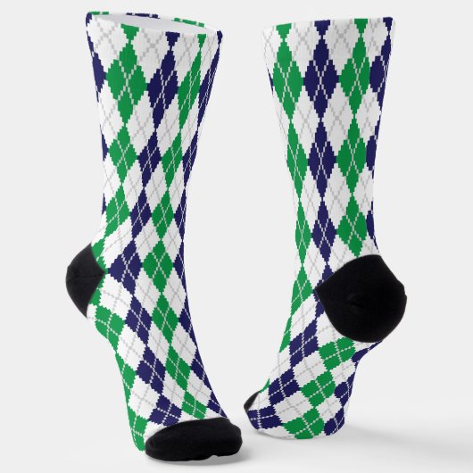 Chaussette Sur le Jacquard vert (Angulaire)
