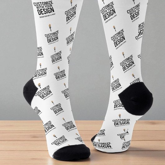 Chaussette Sur mesure Minimaliste Entreprise Personnalisée Ma