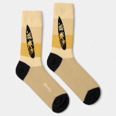 Chaussette Surf Silhouette sur Ocean Beach Sand (Droite)