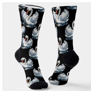 Chaussette Swan Birds Design Motif