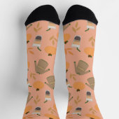 Chaussette Sweaters, Citrouille et Motif d'automne de café gl (Haut)