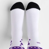Chaussette Sweet 16 nom violet anniversaire (Haut)