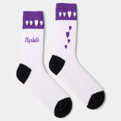 Chaussette Sweet 16 nom violet anniversaire (Droite)