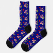 Chaussette Sweet Romance Coeurs mignons et Chaussettes Roses (Gauche)