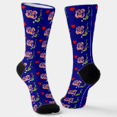 Chaussette Sweet Romance Coeurs mignons et Chaussettes Roses (Angulaire)