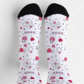 Chaussette Sweet Valentine sur tout le Motif d'impression (Haut)