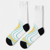 Chaussette Swirl simple - Turquoise et jaune (Gauche)