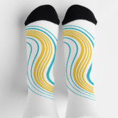 Chaussette Swirl simple - Turquoise et jaune (Haut)