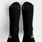 Chaussette Symbole caducee polygonale or (Haut)