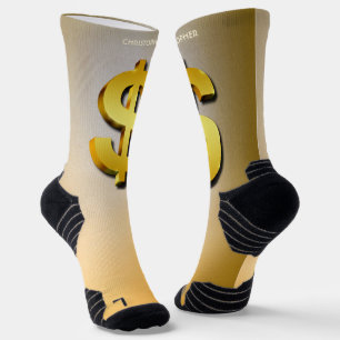 Chaussette Symbole d'argent or Dollar Sparkling