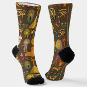 Chaussette Symbole égyptien ancien Hiéroglyphique - Motif (Angulaire)