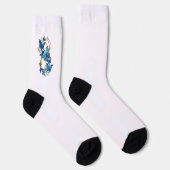 Chaussette Symbole infini de papillons Morpho bleus (Droite)