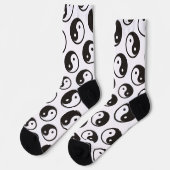 Chaussette Symbole Yin Yang - conception de tatouage solide (Gauche)