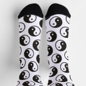 Chaussette Symbole Yin Yang - conception de tatouage solide (Haut)