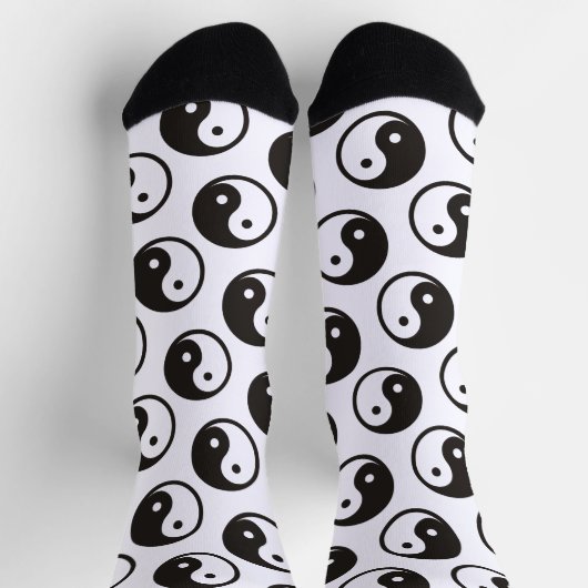 Chaussette Symbole Yin Yang - tatouage solide (Haut)