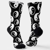 Chaussette Symbole Yin Yang - tatouage solide design 2 (Angulaire)