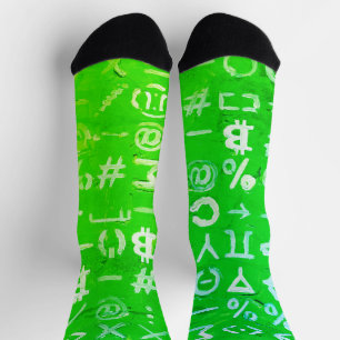 Chaussette Symboles de Bitcoin (Bright Profit Green - 8)