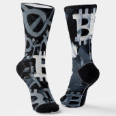 Chaussette Symboles de Bitcoin (Style : A) (Angulaire)