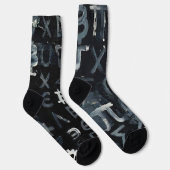 Chaussette Symboles de Bitcoin (Style : B) (Droite)