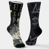 Chaussette Symboles de Bitcoin (Style : E) (Angulaire)