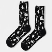 Chaussette Symboles de golf blanc et noir Motif (Gauche)