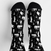 Chaussette Symboles de golf blanc et noir Motif (Haut)