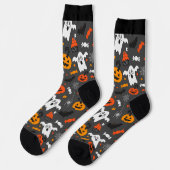 Chaussette Symboles d'Halloween en continu motif (Gauche)