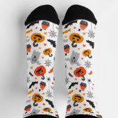 Chaussette Symboles d'Halloween en continu motif 2 (Haut)