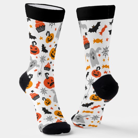 Chaussette Symboles d'Halloween en continu motif 2 (Angulaire)