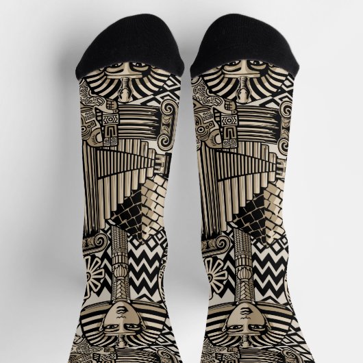 Chaussette Symboles historiques anciens Style de tatouage (Haut)