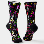 Chaussette Symboles musicaux Design Motif (Angulaire)