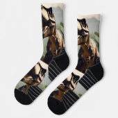 Chaussette T-rex Dinosaures Aime Un Pat, (Gauche)