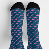Chaussette T-Rex Tyranosaurus Roi Dinosaure Classique Rose Bl (Haut)